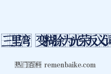 三里湾·变糊涂为光荣反义词是什么意思的图片